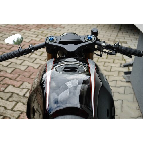 Dixerparts Tankdop Vliegtuigdop Gasdeksel voor BMW K75/K100/K1100 Cafe Racer Scrambler | Zwart