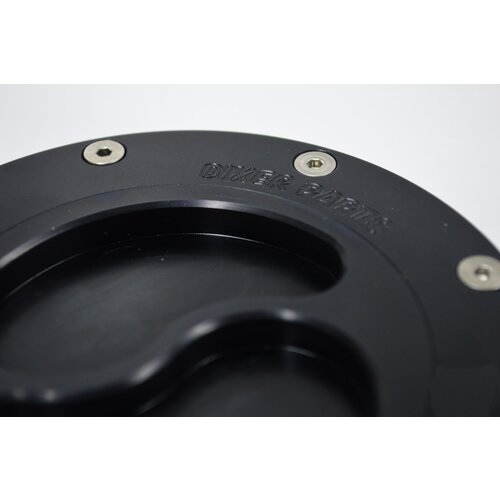 Dixerparts Tankdop Vliegtuigdop Gasdeksel voor BMW K75/K100/K1100 Cafe Racer Scrambler | Zwart