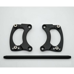 MODEL 3B Frontsets Voetsteun Bestuurder Verstelbaar voor BMW K100/K75/K1100 Cafe Racer Scrambler | Zwart