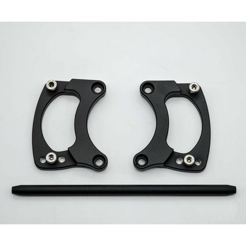 Dixerparts MODEL 3B Anteriori Poggiapiedi Pilota Regolabile per BMW K100/K75/K1100 Cafe Racer Scrambler | Nero