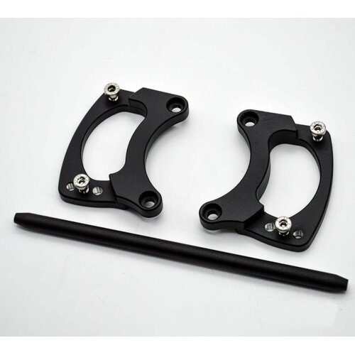 Dixerparts MODEL 3B Anteriori Poggiapiedi Pilota Regolabile per BMW K100/K75/K1100 Cafe Racer Scrambler | Nero