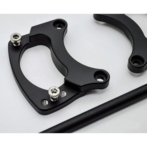 Dixerparts MODEL 3B Ensembles Avant Repose-Pieds Conducteur Réglable pour BMW K100/K75/K1100 Cafe Racer Scrambler | Le Noir