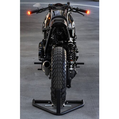 Pedane Pedane Pilota Anteriore per BMW K100/K75/K1100 Cafe Racer | Corto, Nero