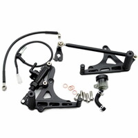 Pedane Pedane Pilota Anteriore per BMW K100/K75/K1100 Cafe Racer | Corto, Nero