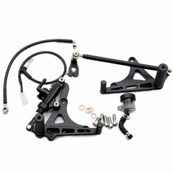 Hinten Sets Fahrerfußraste Vorne für BMW K100/K75/K1100 Cafe Racer | Kurz, Schwarz