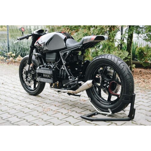 Pedane Pedane Pilota Anteriore per BMW K100/K75/K1100 Cafe Racer | Corto, Nero
