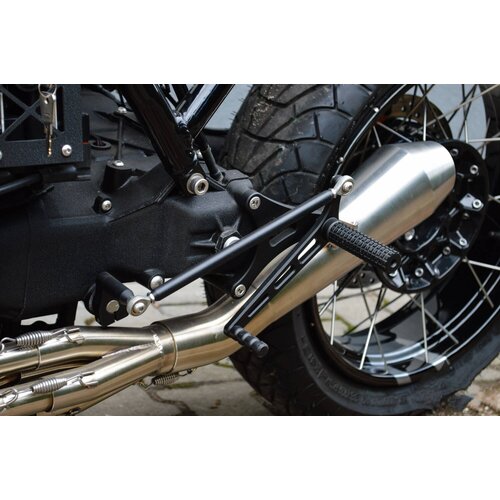 Pedane Pedane Pilota Anteriore per BMW K100/K75/K1100 Cafe Racer | Corto, Nero