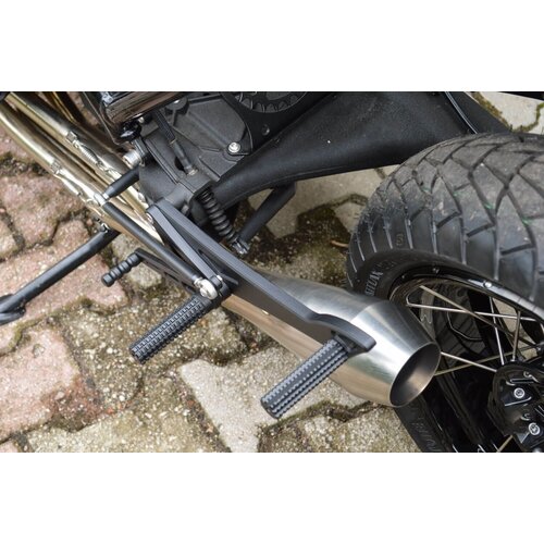 Ensembles de Repose-Pieds DUAL Avant et Arrière pour BMW K100/K75/K1100 Cafe Racer Scrambler | Le Noir