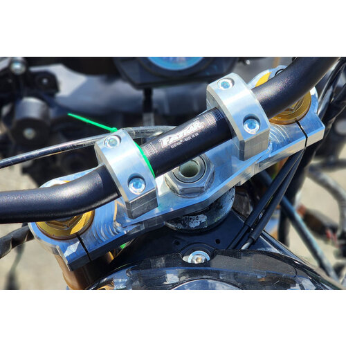 Dixerparts Risers Handlebar Atachment – 28.6 mm FATBAR | Silver, Aluminum