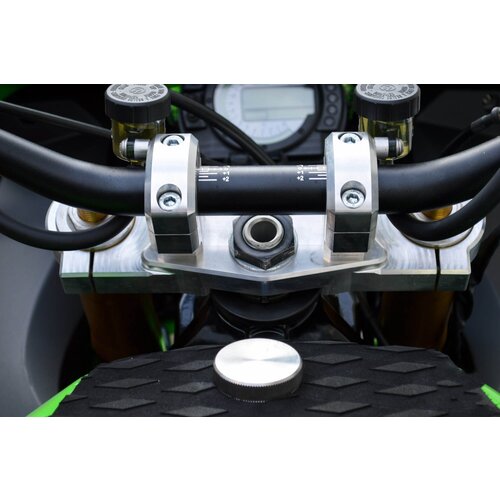 Dixerparts Riser Attacco Manubrio – 28,6 mm FATBAR | Argento, Alluminio