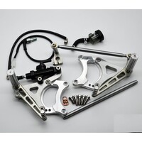 Poggiapiede Anteriore Guidatore per BMW K100/K75/K1100 Regolabile Modello 3 Cafe Racer Scrambler