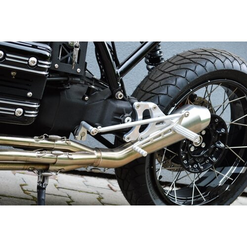 Dixerparts Poggiapiede Anteriore Guidatore per BMW K100/K75/K1100 Regolabile Modello 3 Cafe Racer Scrambler