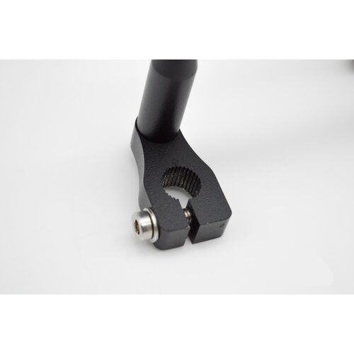 Dixerparts Ensembles de Repose-Pieds Avant du Conducteur MODEL - 1B (Long) pour BMW K100/K75/K1100 Cafe Racer Scrambler | Le Noir