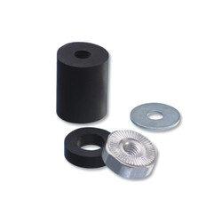 Set di Adattatori in Gomma (Gomma di Montaggio + Dado) | Tipo 3 da 20 mm