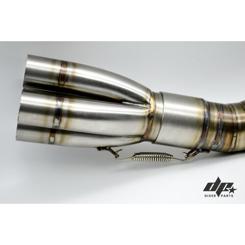 Dixerparts Exhaust Muffler 4in1 Collector +db Killer | BMW K100/K1100 Cafe Racer Tail Pipes