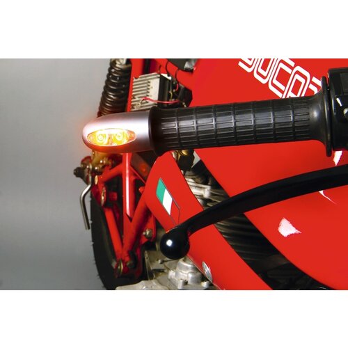Kellermann BL 1000 LED Handlebar End Indicator with Aluminium Black | Yellow