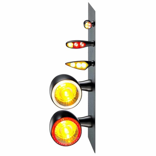 Kellermann Atto RB Dark vm LED Mini Indicator with Strongly Tinted Lens | Black