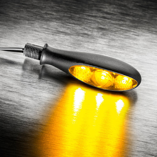 Kellermann Micro S Dark Indicator with Strongly Tinted Glass | Black