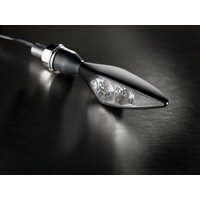 Micro Rhombus Extreme Indicator with Clear Glass Front Right and Rear Left | Black