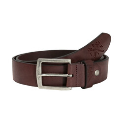 Leather Belt Cross Tool Dark Brown