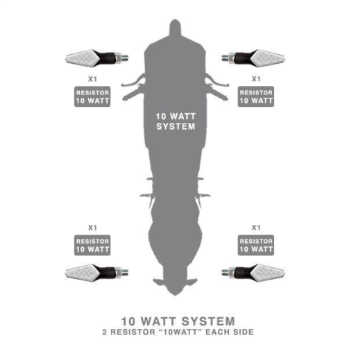 Barracuda Universalblinker Widerstand 10 Watt | Paar