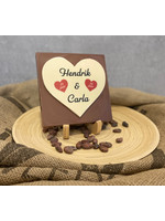 Chocolade hart met eigen ontwerp