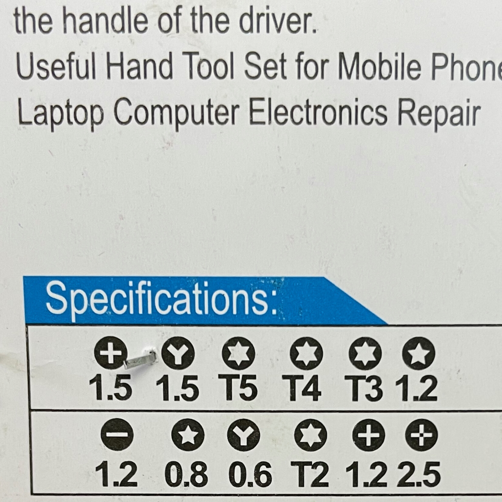 SmartPhone and Glasses screwdriver