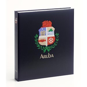 Album - Aruba, Période 1986-2015 - Partie   I - type DeLuxe - feuilles et boite de protection - Bleu - Davo (2 Trous)
