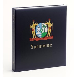Album - Suriname, jaar  - Deel   II - type DeLuxe - incl. cassette en zonder bladen - Blauw - Davo (2 Gats)
