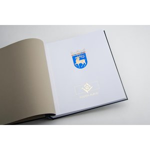 Davo de luxe titelblat, Aland mit golddruck