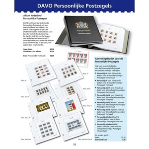 Davo the luxe pages Netherlands Personal Stamps Sheet of 10 vertical, PVV10