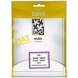 ALBA, Mount strips Assortment of Dutch sizes - on clear backing  - (anti-reflective)