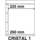 Insert sheets, Fully transparent - 1 compartment horizontal - KOSMOS, Cristal - type 1 - 4 Rings - Pocket dim: 225x260 mm. ■ per 5 piecess.
