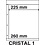 Insert sheets, Fully transparent - 1 compartment horizontal, Cristal - type 1 - 4 Rings - Pocket dim: 225x260 mm.