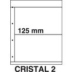 Davo, CRISTAL bladen (4 rings) 2 vaks indeling (225x125) Transparant - afm: 250x310 mm. ■ per 5 st.