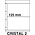 Insteekbladen, Volledig transparent - 2 vakken horizontaal - KOSMOS, Cristal - type 2 - 4 Rings - Vak afm: 225x125 mm. ■ per 5 stuks.