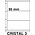 Einsteckblätter, Völlig transparent - 3 Fächer horizontal - KOSMOS, Cristal - Typ 2 - 4 Ringe - Fach abm: 225x95 mm. ■ pro 5 Stück.