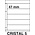 Insert sheets, Fully transparent - 5 compartments horizontal - KOSMOS, Cristal - type 5 - 4 Rings - Pocket dim: 225x47 mm. ■ per 5 piecess.