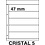 Insteekbladen, Volledig transparent - 5 vakken horizontaal, Cristal - type 5 - 4 Rings - Vak afm: 225x47 mm.