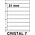 Insert sheets, Fully transparent - 7 compartments horizontal - KOSMOS, Cristal - type 7 - 4 Rings - Pocket dim: 225x31 mm. ■ per 5 piecess.