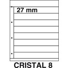 Davo, CRISTAL bladen (4 rings) 8 vaks indeling (225x27) Transparant - afm: 250x310 mm. ■ per 5 st.