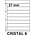 Insert sheets, Fully transparent - 8 compartments horizontal - KOSMOS, Cristal - type 8 - 4 Rings - Pocket dim: 225x27 mm. ■ per 5 piecess.
