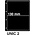Insert sheets, Black - 2 compartments horizontal - KOSMOS, Unic - type 2 - 4 Rings - Pocket dim: 215x130 mm. ■ per 5 piecess.