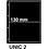 Einsteckblätter, Schwarz - 2 Fächer horizontal, Unic - Typ 2 - 4 Ringe - Fach abm: 215x130 mm.