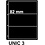 Insert sheets, Black - 3 compartments horizontal, Unic - type 3 - 4 Rings - Pocket dim: 215x82 mm.