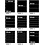 Insert sheets, Black - 3 compartments horizontal, Unic - type 3 - 4 Rings - Pocket dim: 215x82 mm.