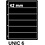 Insert sheets, Black - 6 compartments horizontal, Unic - type 6 - 4 Rings - Pocket dim: 215x42 mm.