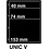 Insert sheets, Black - 3 compartments horizontal, Unic - type V - 4 Rings - Pocket dim: 215x40, 215x74, 215x153 mm.