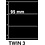 Feuilles de pochettes, Noir Utilisation des 2 côtés - 3 pochettes horizontale, Twin - type 3 - 4 Anneaux - Dim. Du pochette: 225x95 mm.