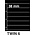 Insert sheets, Black 2-sided use - 6 compartments horizontal - KOSMOS, Twin - type 6 - 4 Rings - Pocket dim: 225x38 mm. ■ per 5 piecess.